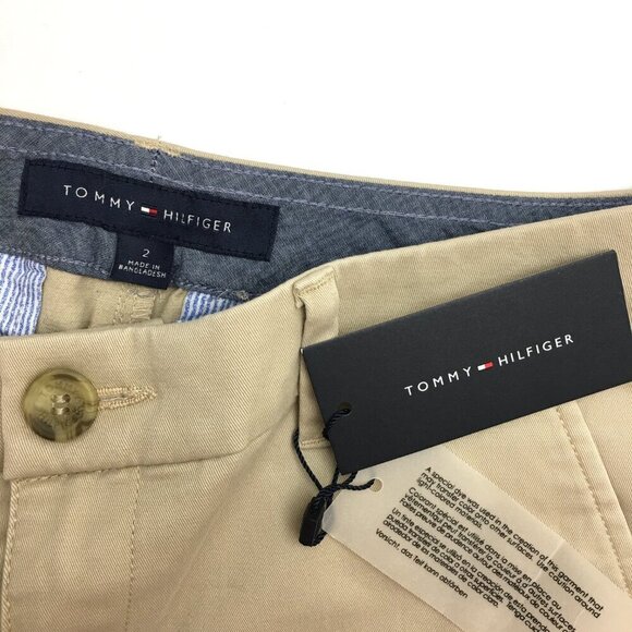 NEW Tommy Hilfiger Pants Khaki Tan Hampton Slim Chinos Stretch size 2 length 28" - Picture 5 of 11